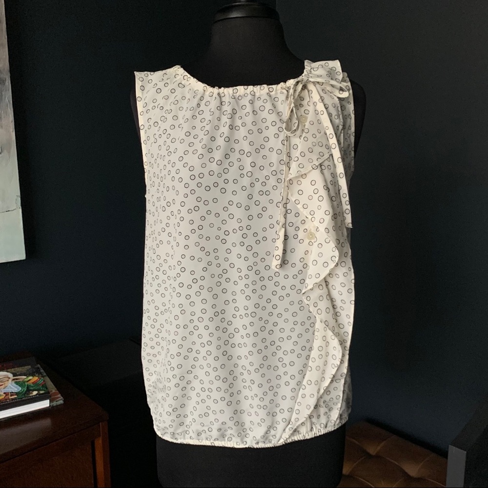 LOFT Sleeveless Tank with Ruffle Detail